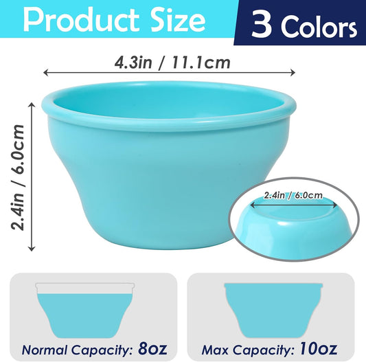 KOLUTI 6 Pack Silicone Bouillon Cups, 8oz Dessert Sauce Dipping Soup Prep Bowl, Small Ice Cream Creme Brulee Pudding Container, BPA Free, Oven, Microwave, Freezer and Dishwasher Safe