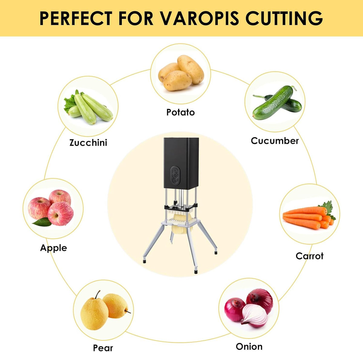 YOTAN Electric French Fry Cutter, French Fry Cutter Stainless Steel