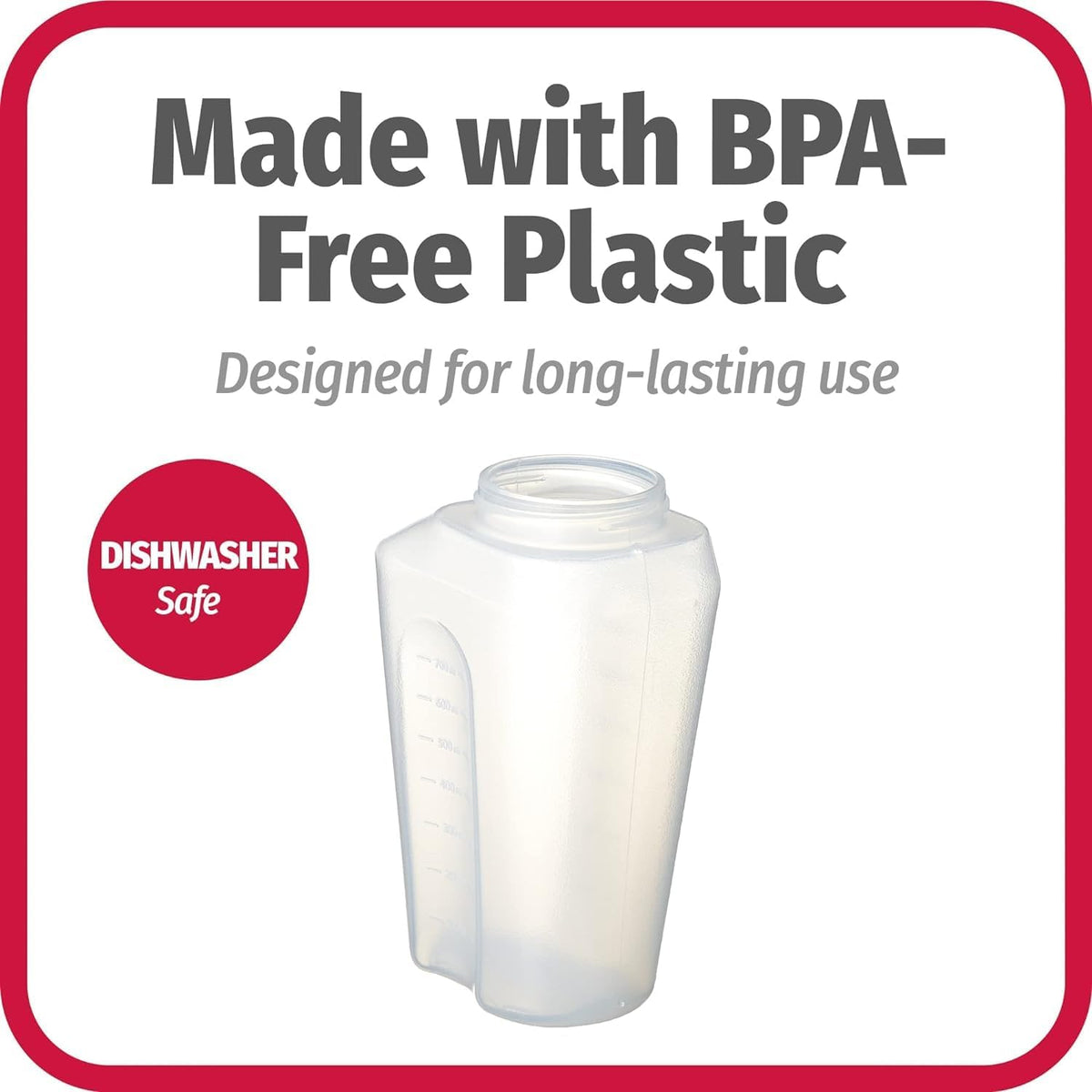 GoodCook 1 Quart Bottle with Snap Lock Easy-Pour Lid, BPA Free, Clear