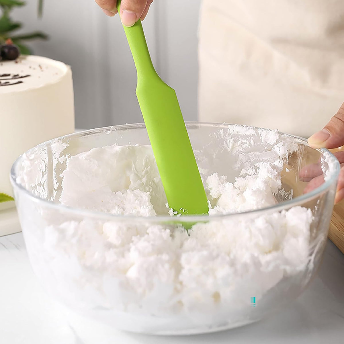 【6 Pack】Silicone Jar Spatula,Cake Cream Butter Spatulas,Icing Spatula,Sourdough Spatula with Long Handle, Jar Scraper Spatula (Black,Red,Orange,Blue,Green,Purple)