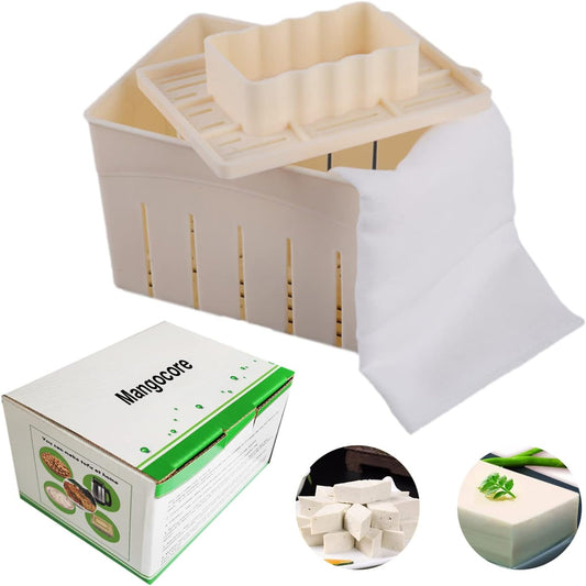 Tofu Press Mould DIY Homemade Tofu Maker Pressing Mold Kit + Cheese Cloth Kitchen Tool tofu Mold