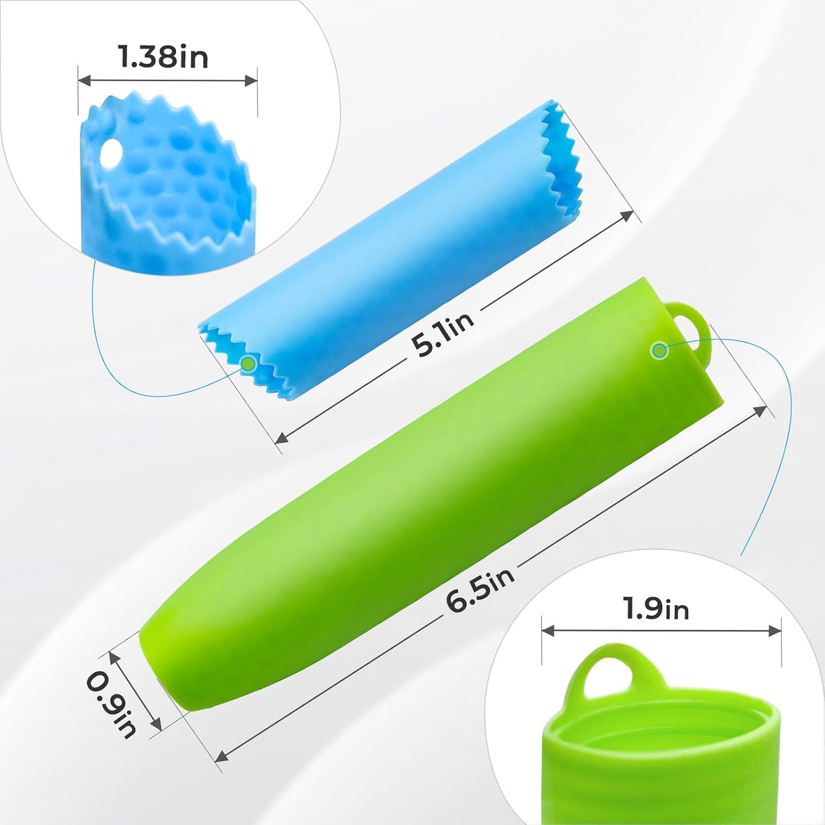 Silicone Garlic Peeler Tube Roller (Black,Green)