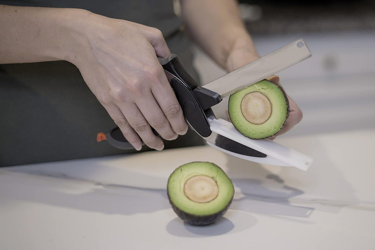 Clever Cutter 2 in 1 Kitchen Scissors and Cutting Board for Food Chopping
