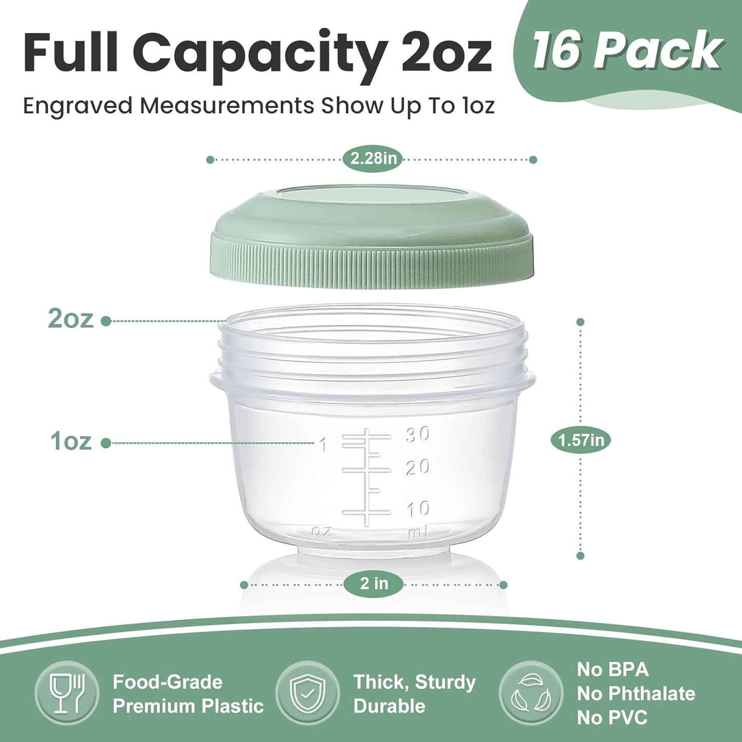 VITEVER 8 Pack 2 oz Salad Dressing Container to Go, Small Condiment Containers with Lids for Lunch Bento Box, Reusable Plastic Snack Jars, Deli Containers, Colorful Sauce Cups, Dishwasher Safe