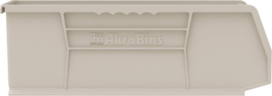 Akro-Mils 30234 AkroBins Plastic Storage Bins, Space-Saving Stackable Bins for Garage, Pantry, Craft Organization, 15" x 5" x 5", Clear, 12-Pack