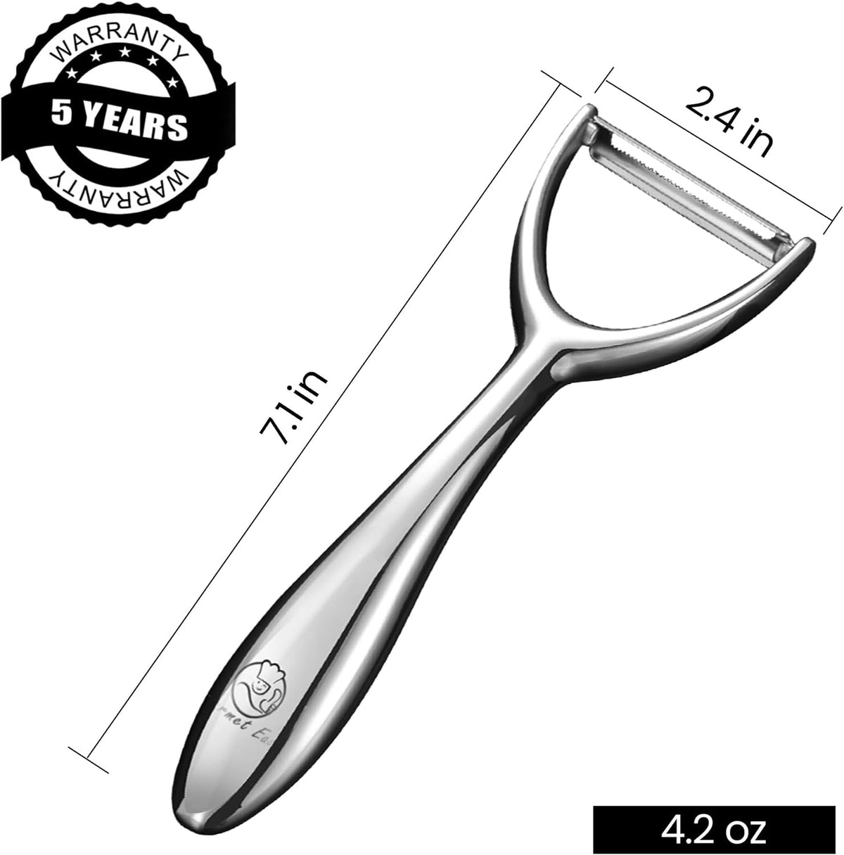 Gourmet Easy Vegetable Peeler Ultra Sharp Stainless Steel Blade (I Peeler)