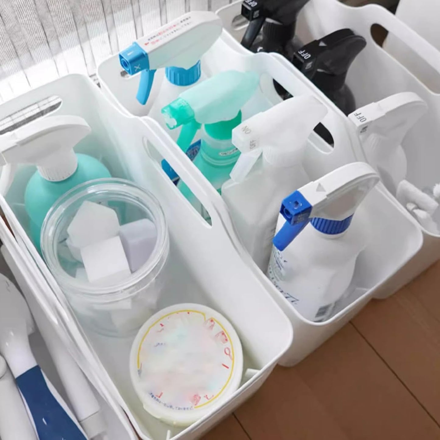 2 Pack Fridge Organizer Bins with Handle, PP Plastic Refrigerator Organizers and Storage for Kitchen, Laundry, Cabinets and Fridge, Translucent Pantry Organizers and Storage, 11” x 4.5” x 6.3”