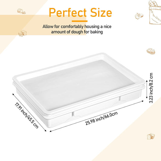 4 Pcs Pizza Dough Proofing Containers Stackable Proofing Box with Lids
