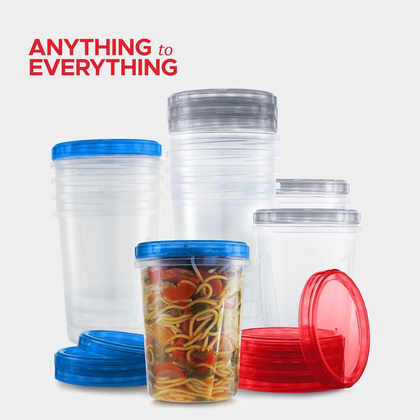 Tafura 10 Pack Leakproof Freezer Containers for Food with Twist Top Lids - 32 Oz BPA Free Reusable Plastic Soup Containers with Screw On Lids - Ideal for Meal Prep, Leftovers & Pantry Organization