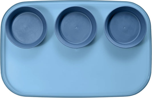 madesmart dipware 3 Bowl Serving Tray, Stackable & Removable Dip Bowls for Charcuterie, Guacomole, Snacks, Veggies, Premium Dishwasher & Microwave Safe, Multipurpose Plate & Bowl, Olive