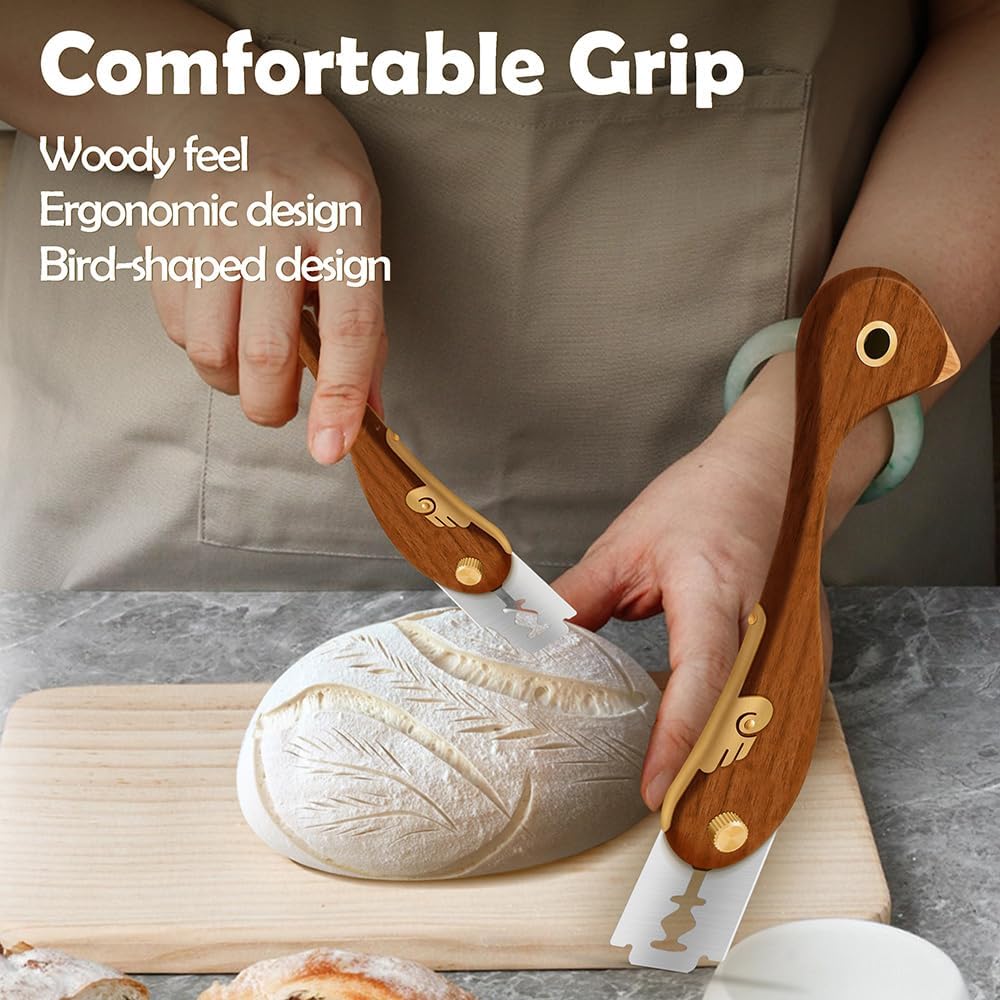 Bird Bread Lame Dough Scoring Tool with 10 Replacement Blades