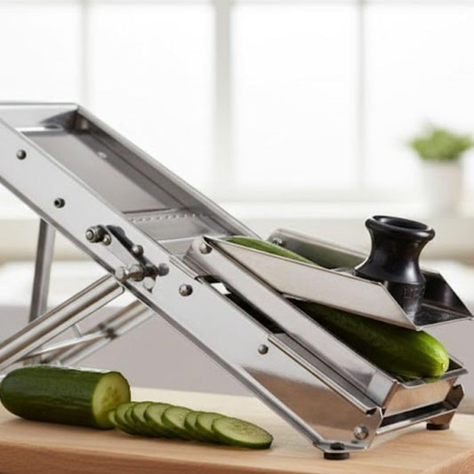 Soro Essentials- Stainless Steel Adjustable Mandoline Food Slicer with 2 Blades Safety Hand Guard- Mandoline Slicer Vegetable Chopper Food Vegetable Slicer Potato Slicers Mandolin Potato Cutter