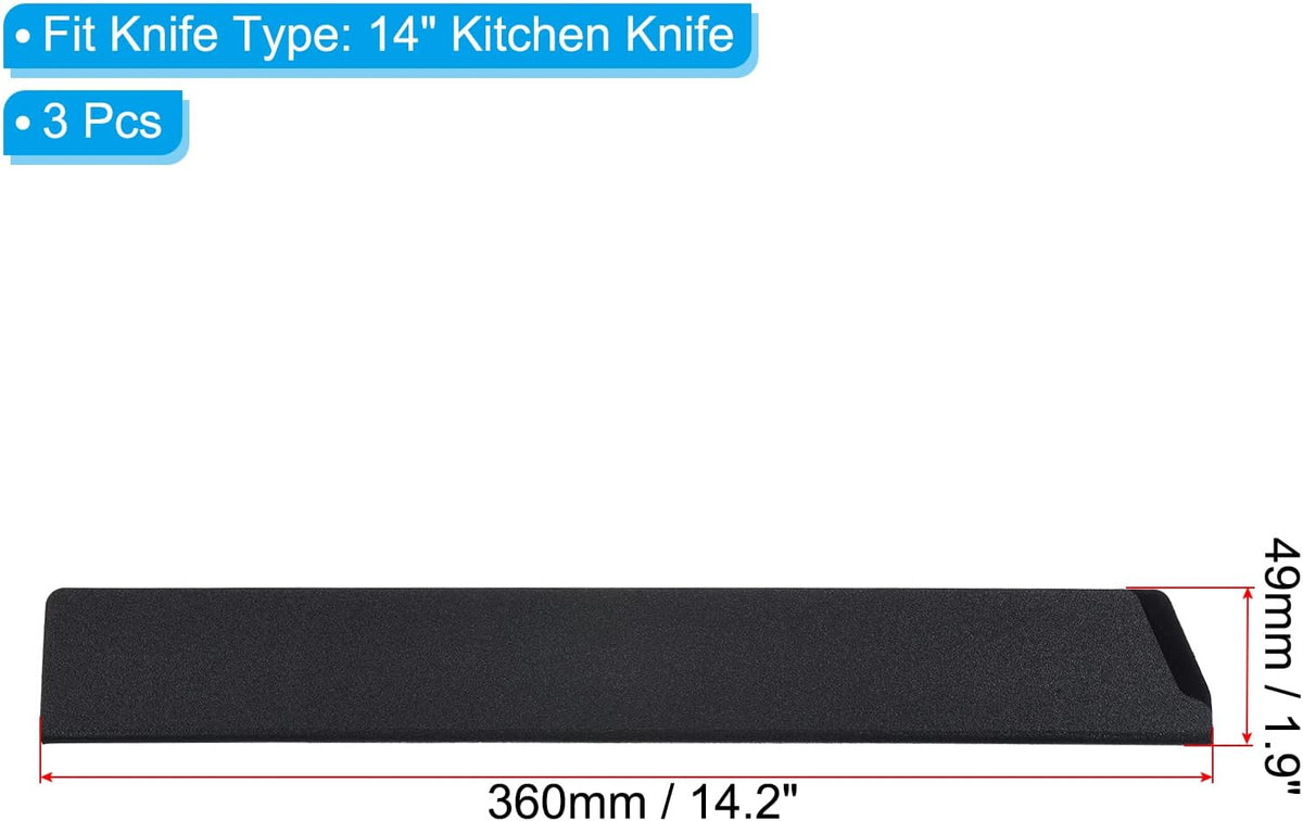 PATIKIL ABS Knife Cover Sleeves for 8" Chef Knife, Knives Edge Guard Blade Protector Universal Knife Sheath for Home Kitchen, Black