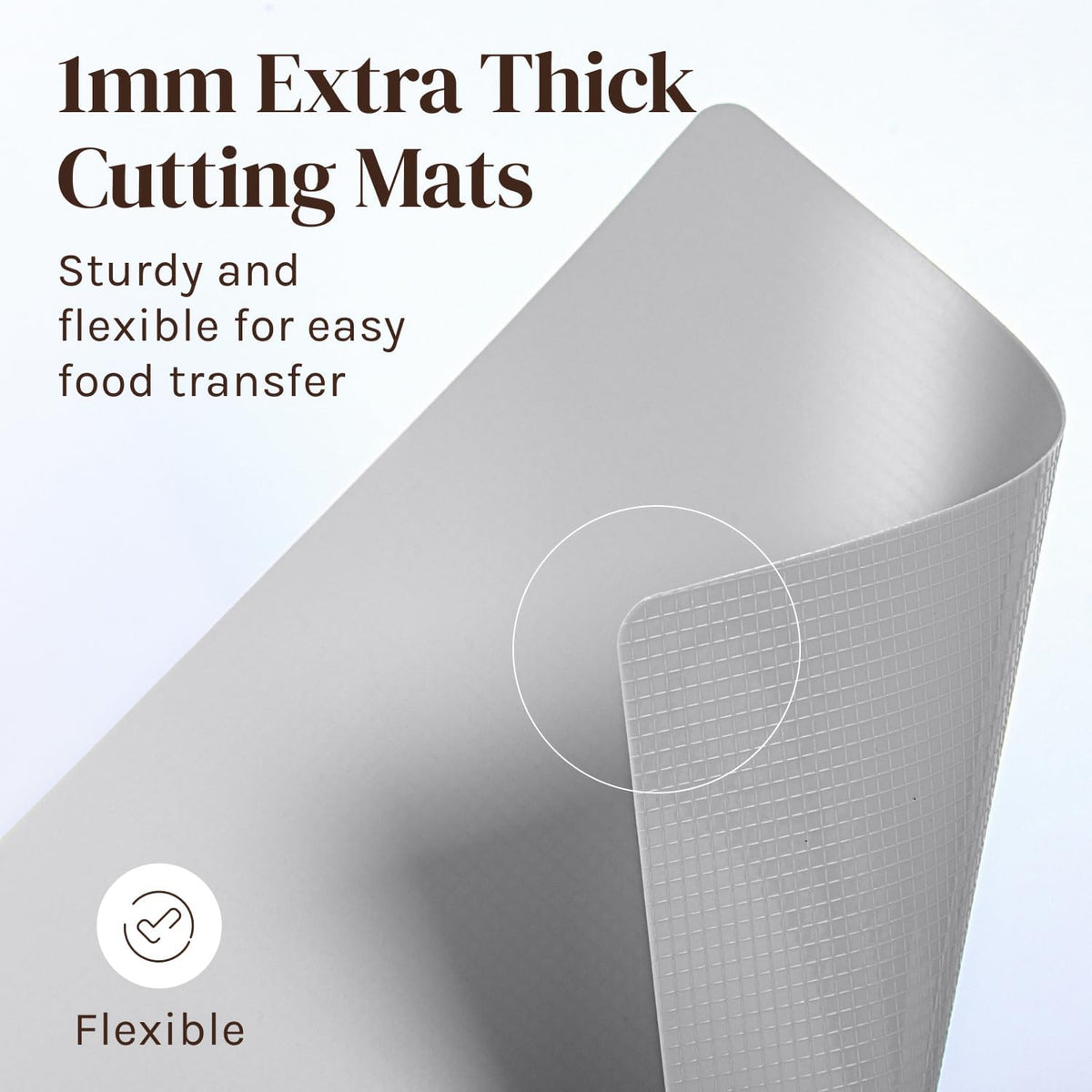 Extra Thick Flexible Plastic Cutting Board Mats, Set of 6 for Kitchen, BPA Free, Non-Slip Waffle Back, Dishwasher Safe Cutting Boards, Color Coded with Food Icons, 15x12 Inch - Cooler Kitchen