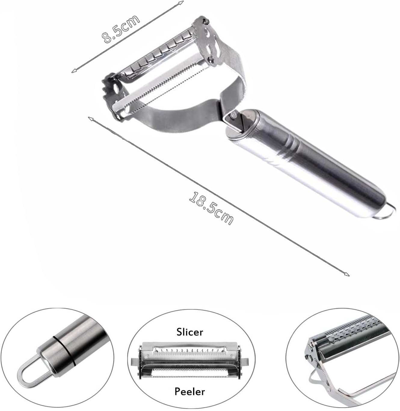 2 Pack Crinkle Cutter & 2-in-1 Vegetable Peeler Set – Stainless Steel French Fry Cutter, Wavy Potato Chopper, Julienne & Straight Peeler for Carrot, Cucumber, Fruit, Veggie Prep