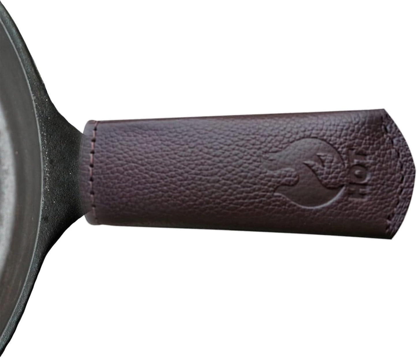 Leather Cast Iron Skillet Pan Handle Cover (Standard 4.5) Thick Leather Heat Resistant Handle Holder for Cast Iron Skillets & Pans (Handmade)