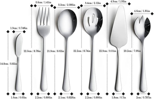 AOOSY Serving Utensils, Stainless Steel Silverware Serving Set