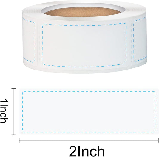 300pcs Removable Freezer Labels, Yoget 1 x 3 Inch Food Storage Stickers, Refrigerator Freezer Paper Label Easy Clean Leaves No Residue, 2 Color Food Labels Roll