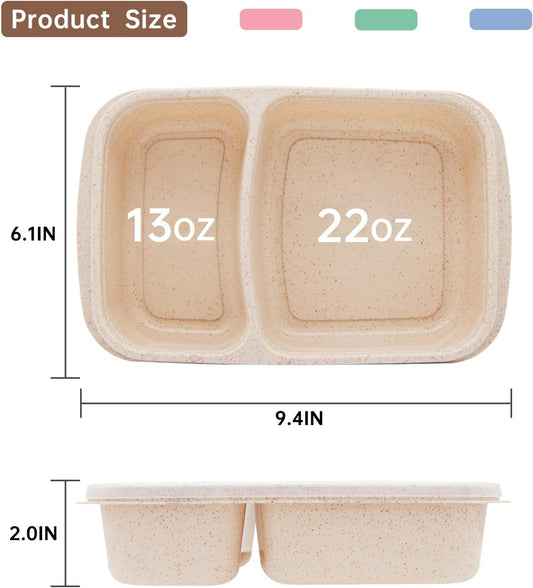 4 pack Bento Lunch Box, Snack Containers,Meal Prep Containers Kids/Toddle/Adults,Food Storage Containers for School, Work and Travel (4 and 3 Compartment Multicolor)