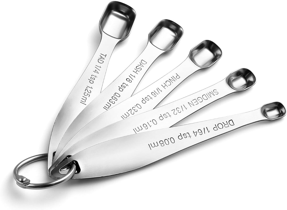 Spring Chef Stainless Steel Measuring Cups and Spoons w/Leveler