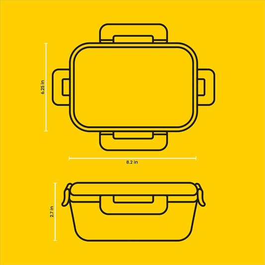 JoyJolt Divided 3 Compartment Glass Meal Prep Bento Box Set. 5 Pack Airtight Food Storage Containers with Lids for Portion Control and Weight Loss