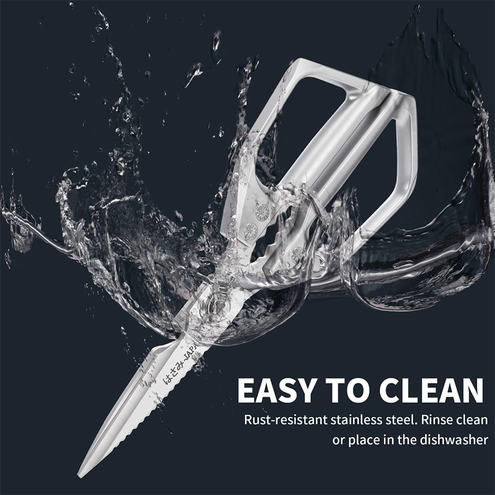 Kitchen Scissors Heavy Duty for Food, All Purpose Meat Scissors, Premium Ultra Sharp Japanese Stainless Steel Kitchen Shears