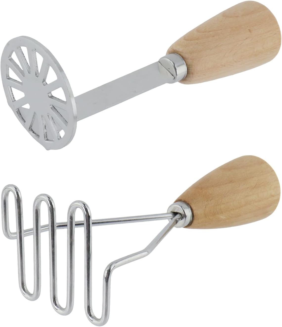 5.9" Mini Potato Masher,Avocado Masher with Wood Non Slip Handle