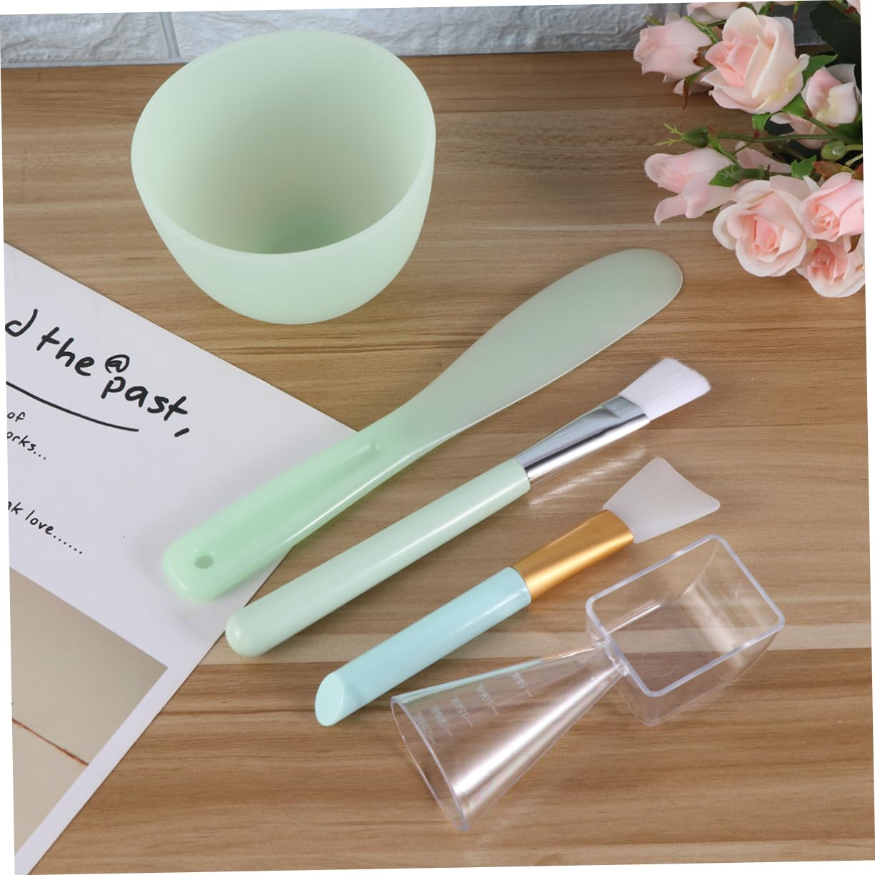 5pcs Silicone Facial Mask Bowl Set Kit Diy Face Mask Mixing Bowls Facial Stick Tool Plastic Makeup Tools