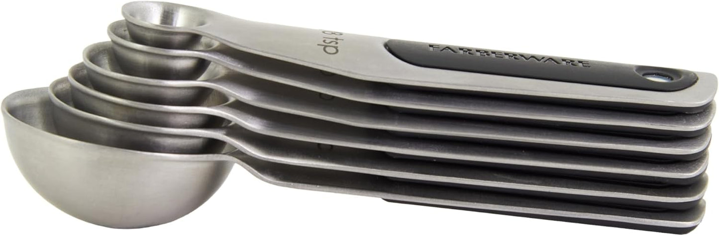 Farberware Professional Set of 5 Stainless Steel Measuring Cups, Precision and Ease in Every Scoop, Features Magnetic Handles for Easy Storage, Dishwasher Safe
