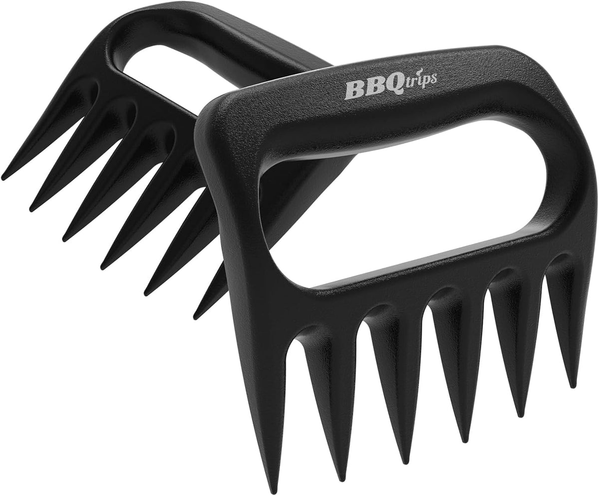 Meat Claws for Shredding Pulled Pork - Heavy Duty Solid Bear Claws Meat Shredder, Heat Resistant BBQ Smoker Accessories & Grilling Tools, Turkey Lifter Handling Forks, Gifts for Men