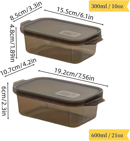 3-Pack Food Storage Containers with Lids, Reusable Bento Boxes, BPA Free, Stackable, Microwave/Dishwasher/Freezer Safe (300ml/10oz)