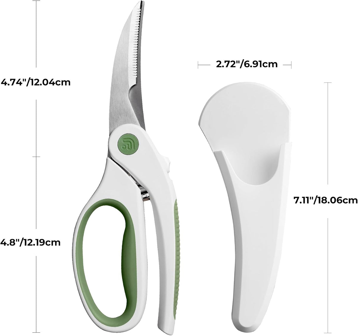 Linoroso Poultry Shears with Magnetic Holder Kitchen Shears Heavy Duty