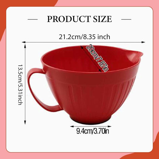Mixing Bowl Multipurpose Batter Bowl for Food Storage Beating Eggs Dessert