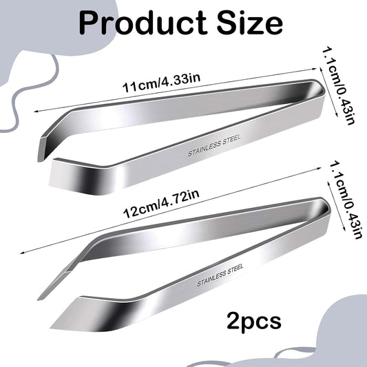 Professional Stainless Steel Fish Bone Tweezers and Slant Pliers Remover Set - 2 PCS for Cooking Salmon Trout - Kitchen Fish Bone Remover