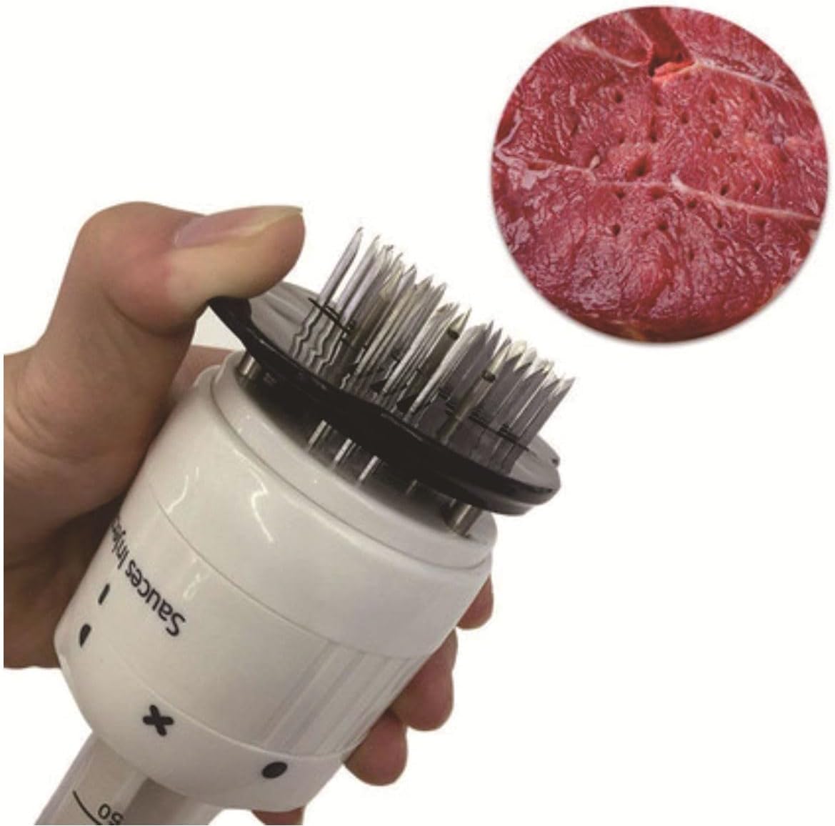 2-in-1 Marinade Injector & Meat Tenderizer with Stainless Needles