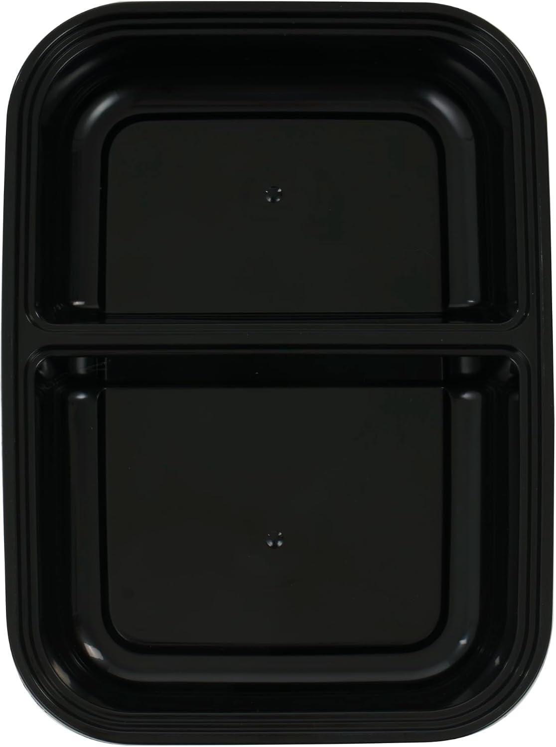 IRIS USA Meal Prep Containers, 36oz - 50 Pack (100-Piece) 3-Compartment Reusable Food Storage Containers with Lids, Plastic Kitchen Food Prep To Go Lunch Box, Microwave Freezer Dishwasher Safe, Black