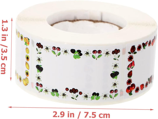 ARTIBETTER Waterproof Fruit Date Stickers 500 Sheets Removable Adhesive Labels for Food Storage Oil Resistant Multi-Function Label Stickers for Home and Office Use