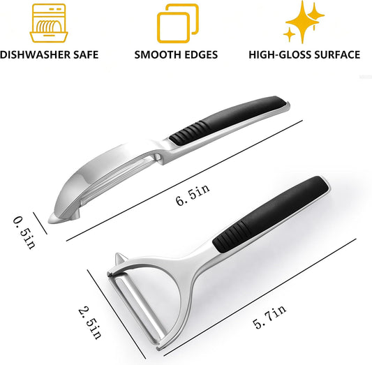 Set of 2 Vegetable Peeler For Kitchen,Y and I Shaped Peelers For Potatoes