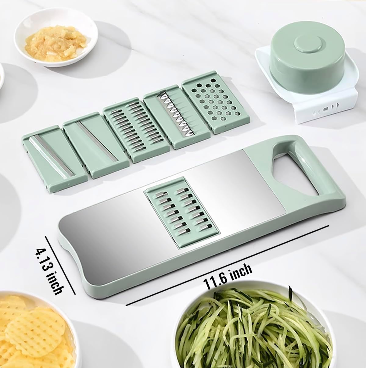 NACOLUS 3-Blade Mandoline Slicer, Stainless Steel Slicer Vegetable Cutter