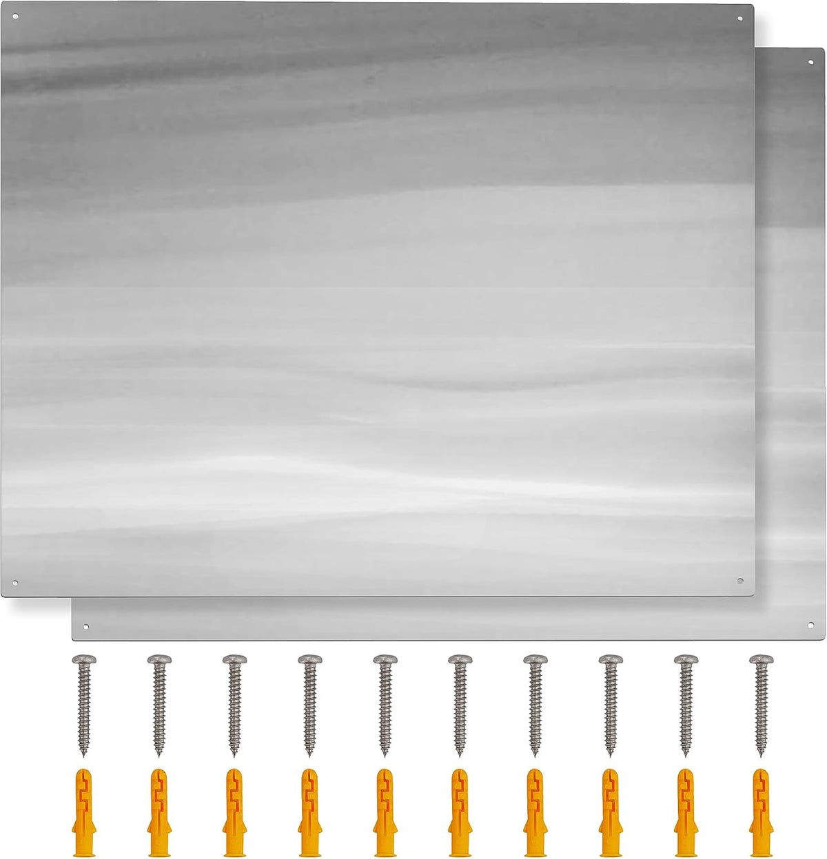30" x 24" Stainless Steel Stove Backsplash Panel Ultra-Thin Flush Mount Splash Guard for Kitchen Wall, Heat & Stain Resistant, Easy Installation with Pre-Drilled Holes