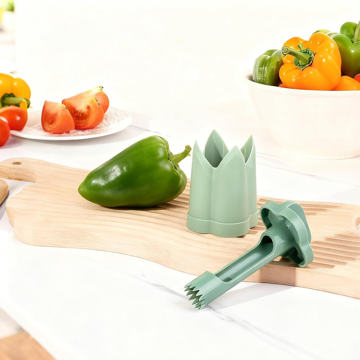 2 in 1 Bell Pepper Seed Remover & Corer Tool
