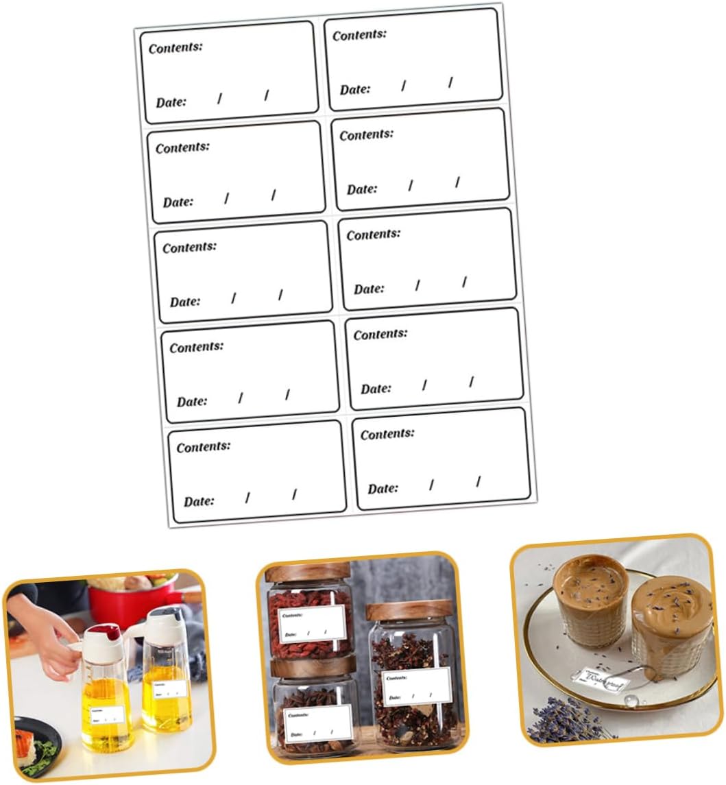 Operitacx 400pcs Waterproof Removable Food Date Labels for Refrigerator and Freezer Self-Adhesive PVC Stickers for Food Storage Containers for Pantry Organization