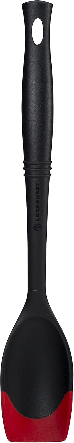 Le Creuset Revolution Bi-Material Slotted Spoon, 13.5" x 2.5", Cerise