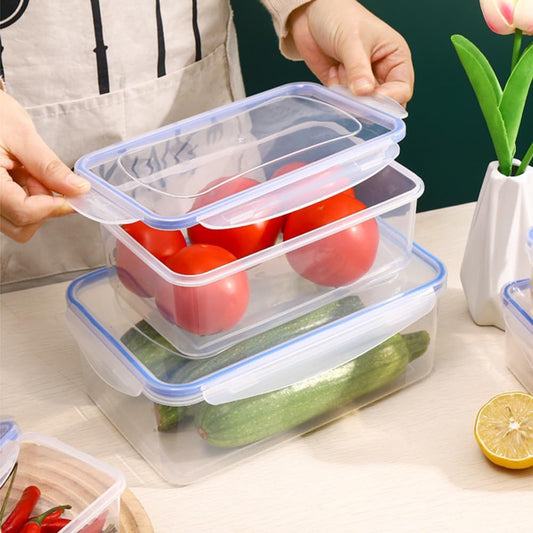 3 Pack Food Storage Containers with Lids, Meal Prep Containers Reusable, BPA-Free, Leak Proof Plastic Food Storage
