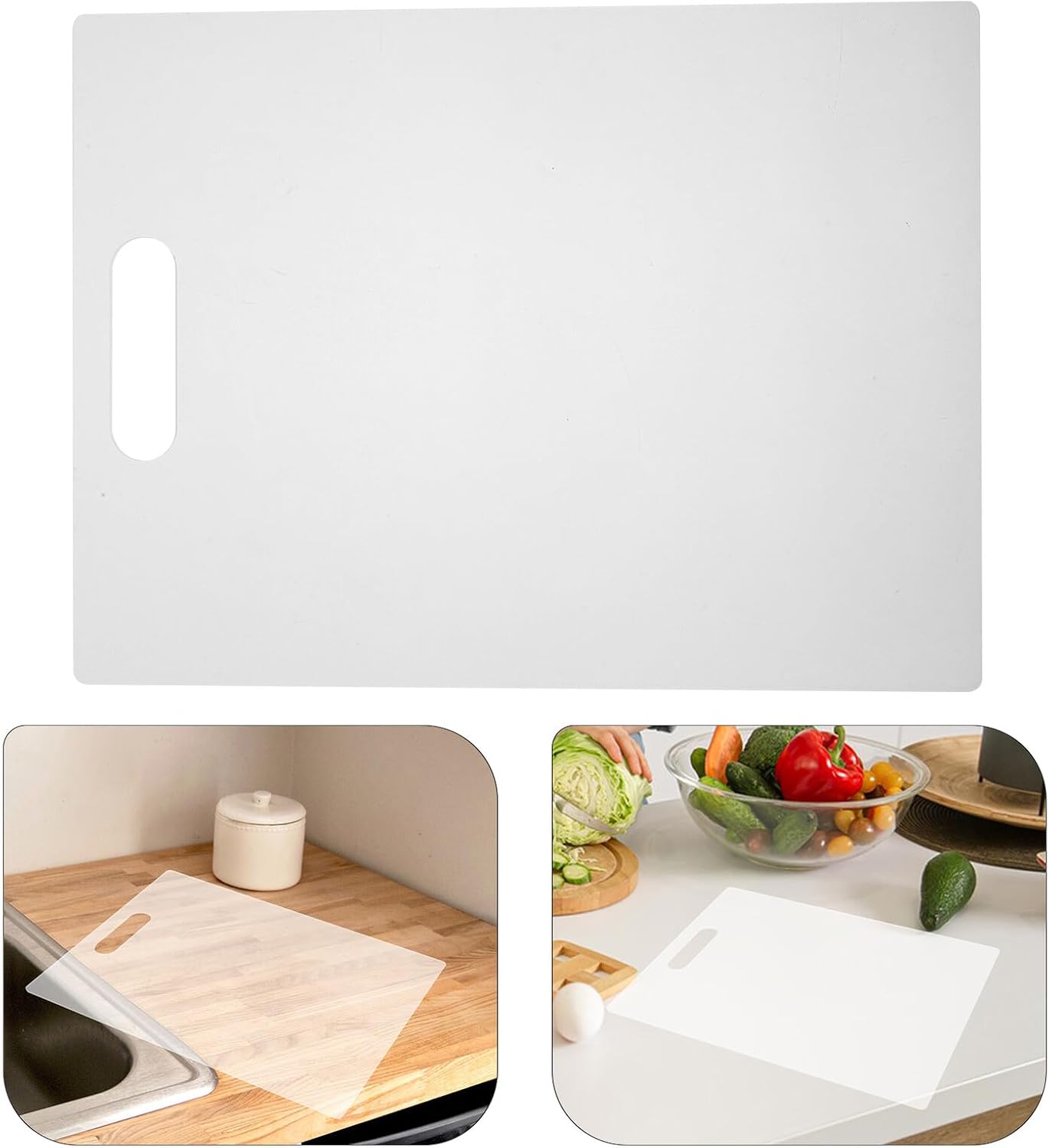 Nonslip Acrylic Cutting Board 400x300x5mm Large Kitchen Chopping Mat for Vegetables Meat Fruit Food Prep