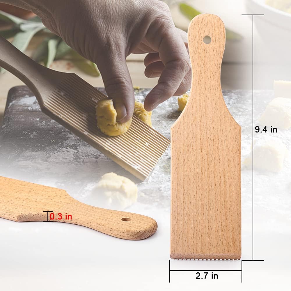 2 PCS Wooden Gnocchi Boards, Homemade Pasta Tool, Homemade Butter Paddles (2.7 in wide)