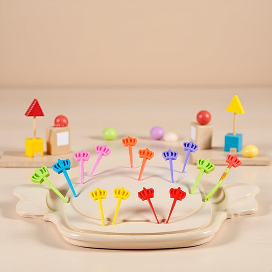 10 Pcs Multi-Color Cute Animal Fruit Toothpicks, Fun Bento Picks Set, Food Picks for Kids,School Lunch Accessories for Kids, Fruit Food Toothpicks, Lunch Bento Box Picks for Toddler Bar Tools