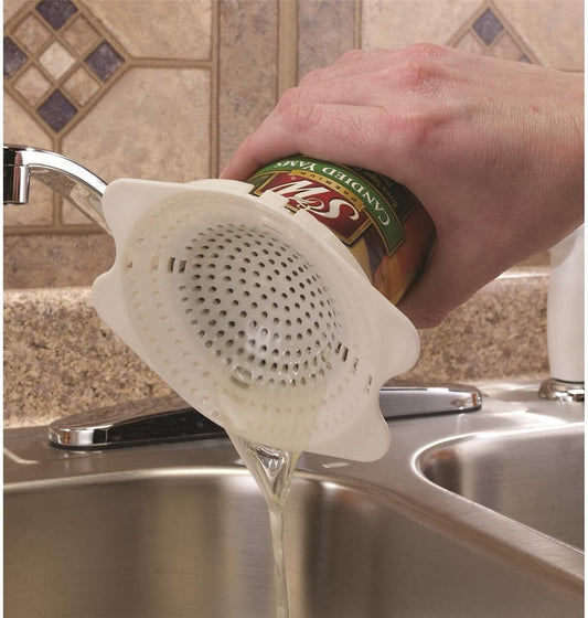 Jokari 06037 Snap-on Can Strainer - White One Size – Saves Time, Reduces Mess, Fits Most Can Sizes