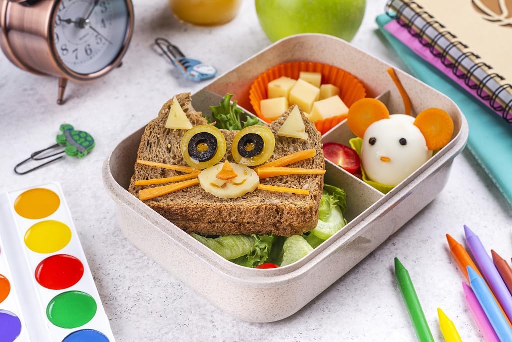 Sandwich Cutters for Kids Bread Vegetable Fruit Cookie Cutter Bento Box Complete Supplies and Accessories and Uncrustable Sealer for Boys and Girls Kids Lunch