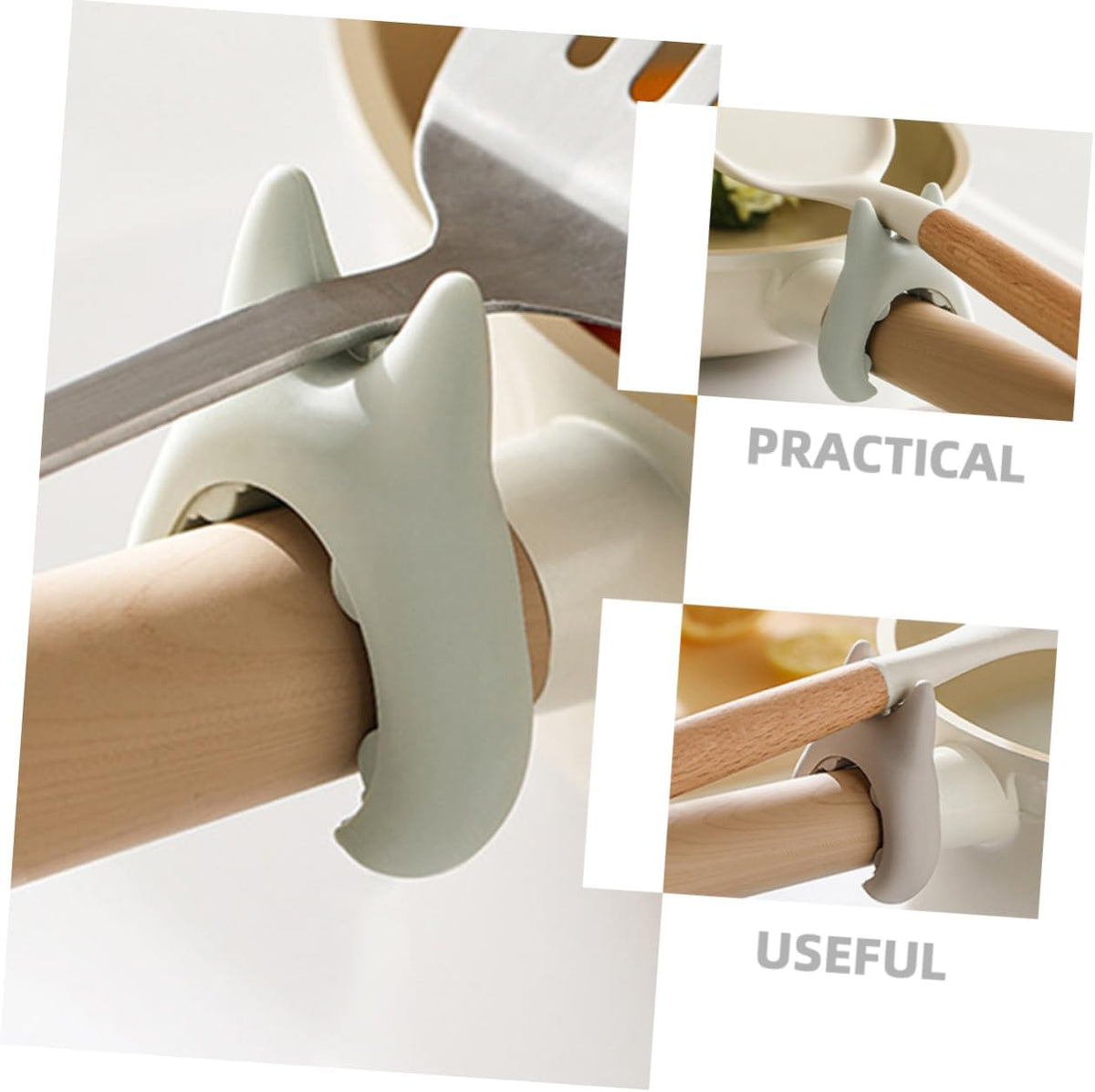 Silicone Spoon Holder Pot Clip 2pcs Boil over Stopper